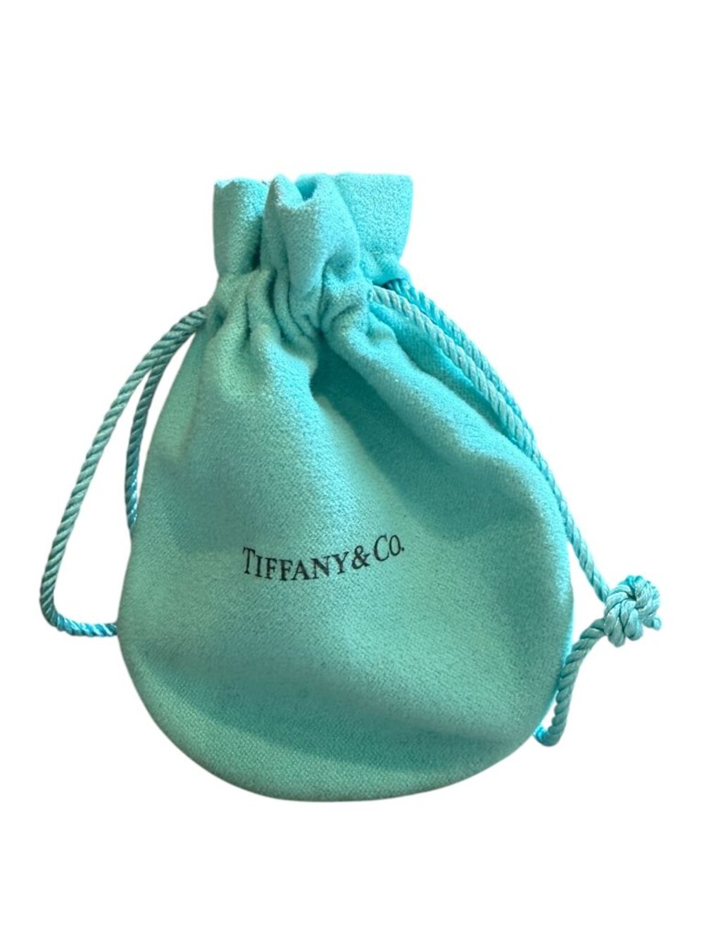 Authentic Tiffany & Co. Drawstring Jewelry Pouch w/ Interior Divider